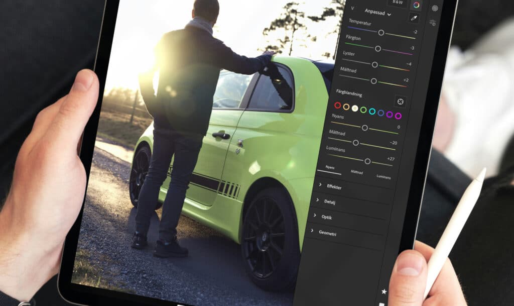 Foto bewerking op de iPad Pro