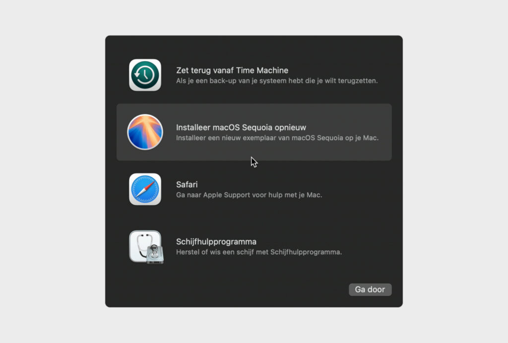 MacBook opstarten in Recovery Mode