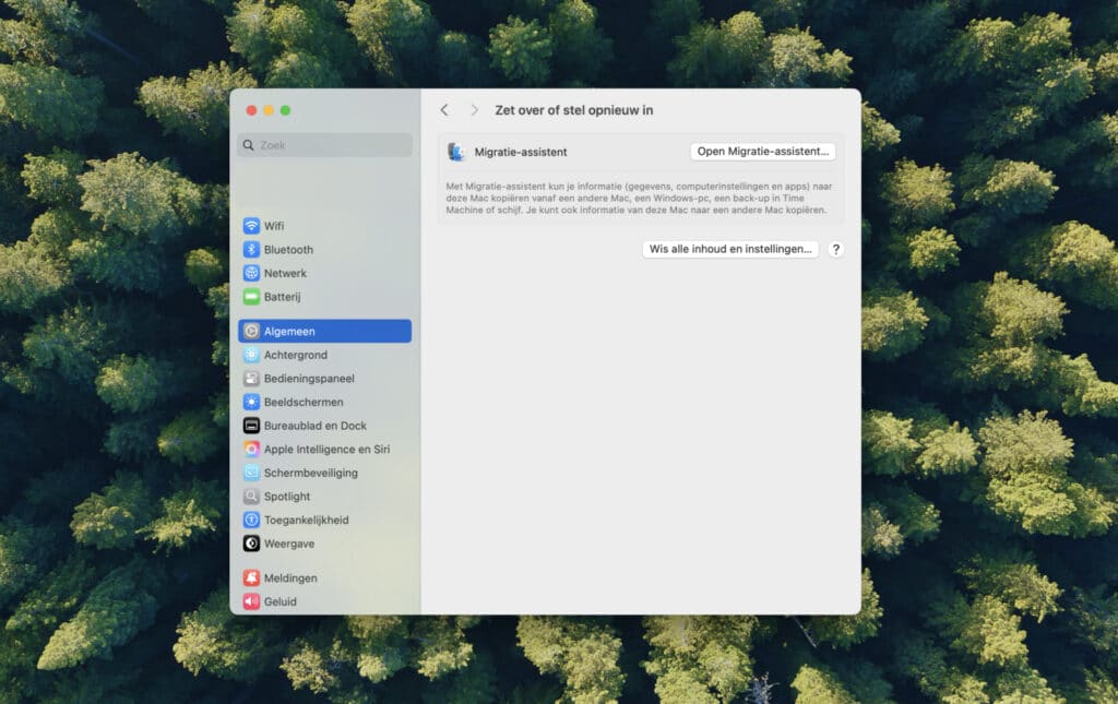 Wis alle inhoud en instellingen